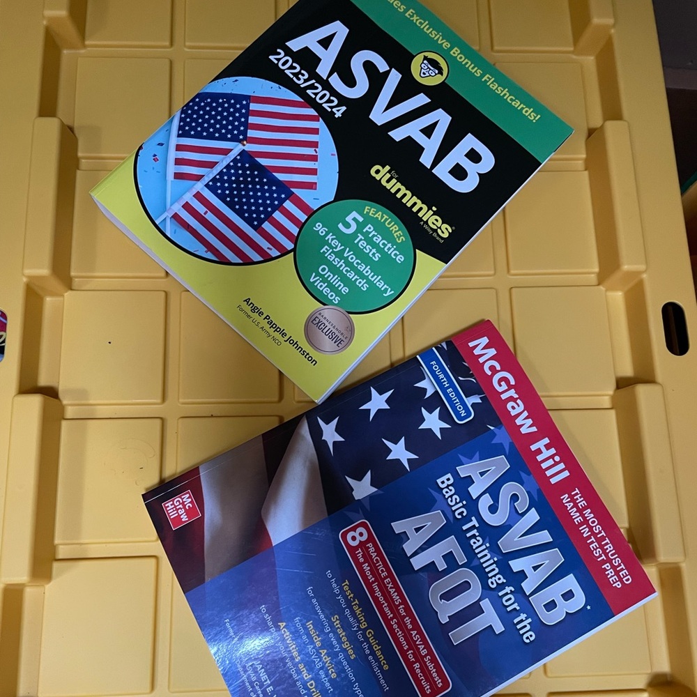ASVAB PREP BOOKS (2)